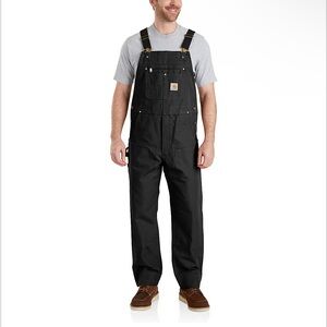 Carhartt R01-M Black Bib Overall 34x30